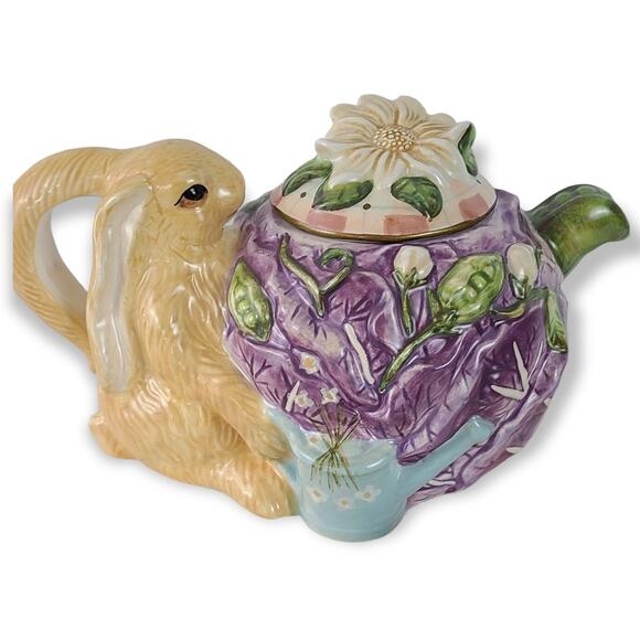 Silvestri Bunny in the garden tea set for two Elaine Voghelle in box - Picture 3 of 10
